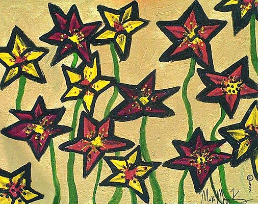 Star Flowers - Paintings by Maya Maiko   - www.dadada.com