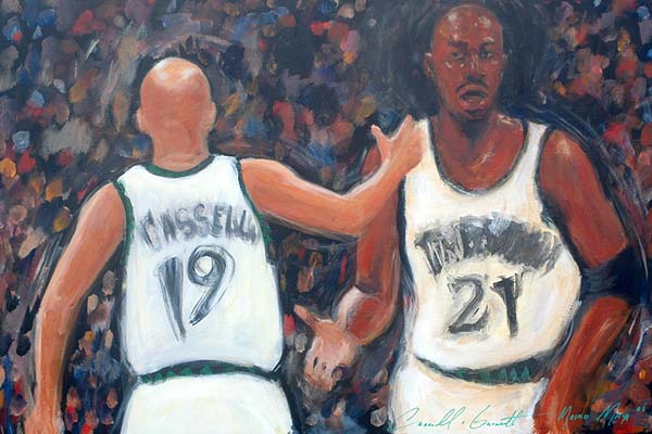 Cassell and Garnett - Timberwolves -  by Maya Maiko