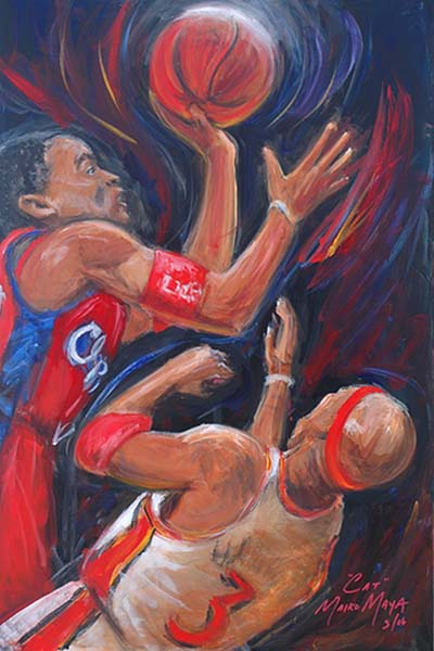 Cat 06 - LA Clippers -  by Maya Maiko