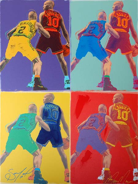 Pooh Richardson and Sam Cassell -  by Maya Maiko