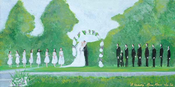 Edgar and Sascha Arceneaux's Wedding - Paintings by Maiko Maya
